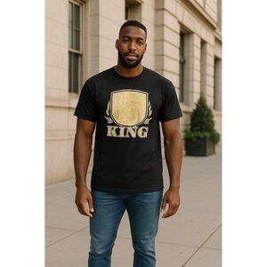 Gemrock Vintage T Shirt- BLACK KING‎ 4XL- 100% Cotton Rare 🔥
